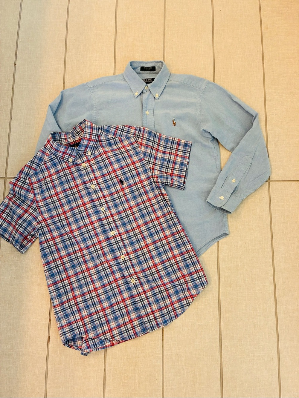 Set of 2 Polo Ralph Lauren Biy’s button-down shirts M and 12
